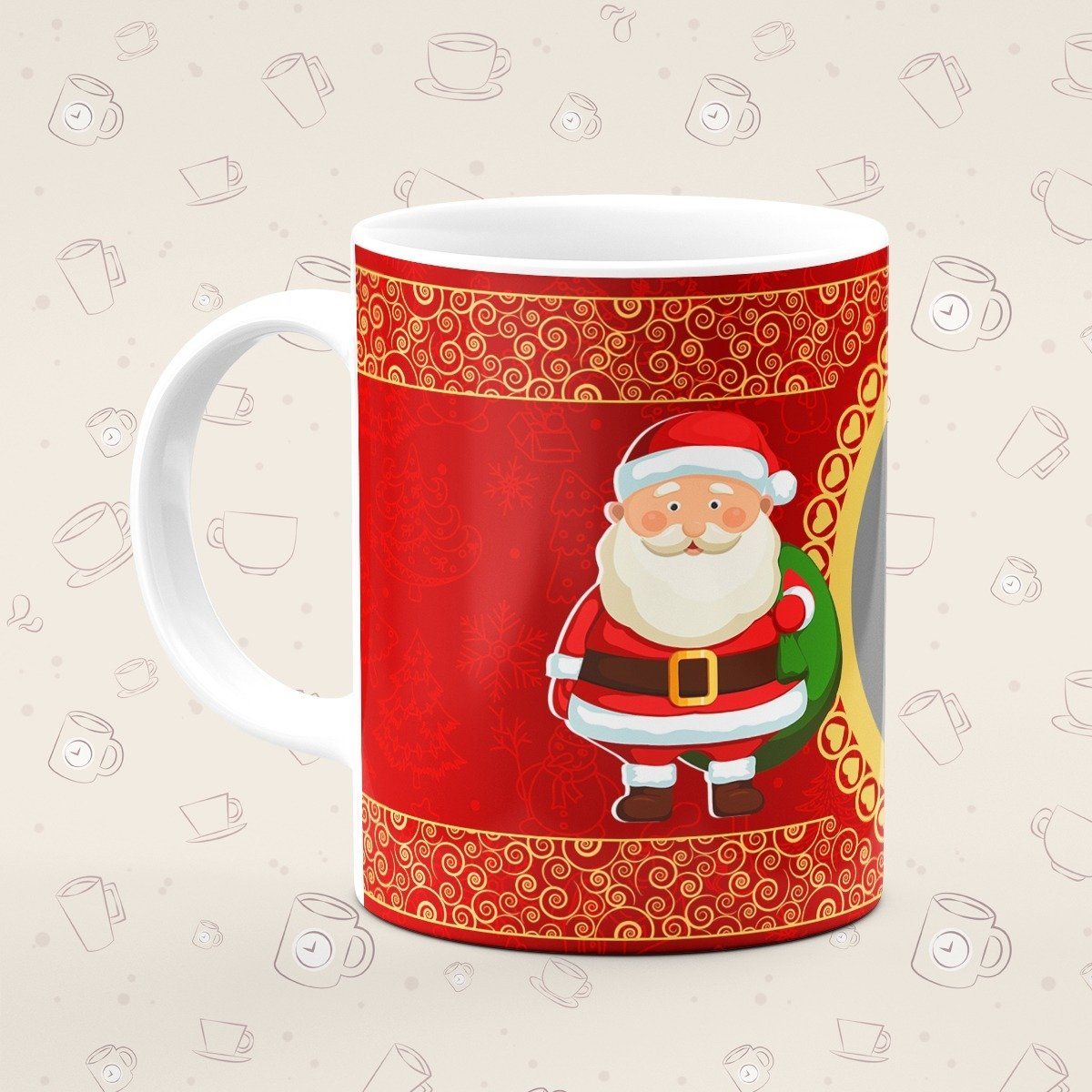 Caneca Personalizada Natal Papai Noel Vermelho - Canecas 24 Horas