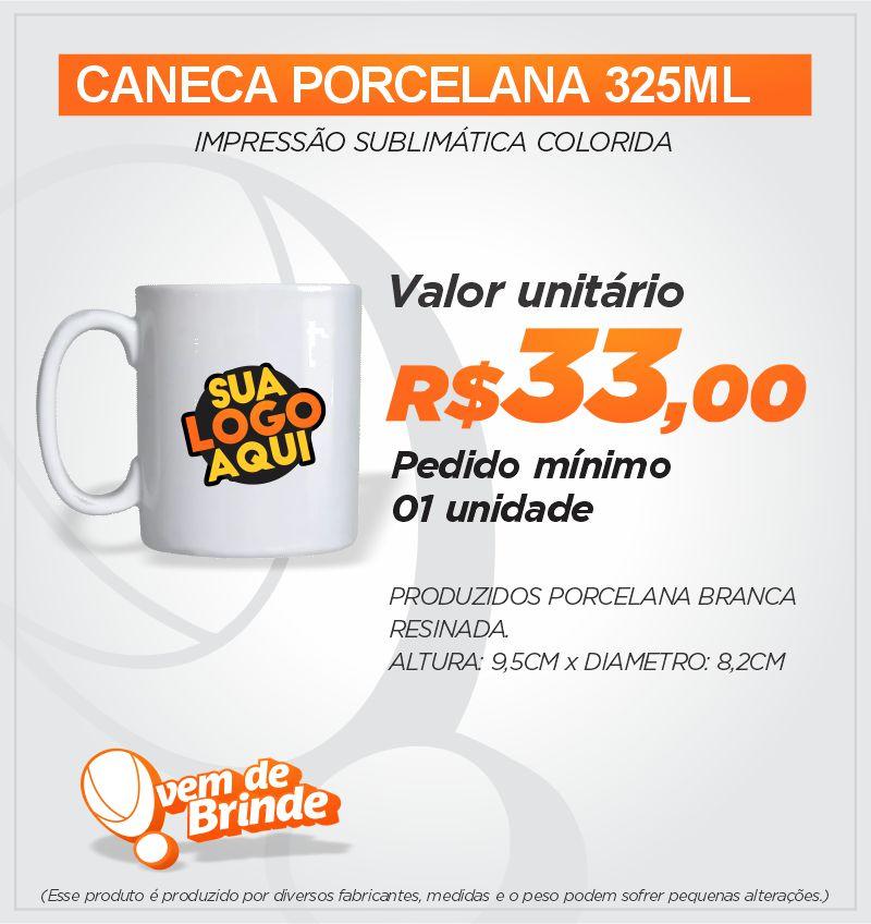 Caneca Porcelana 325ML