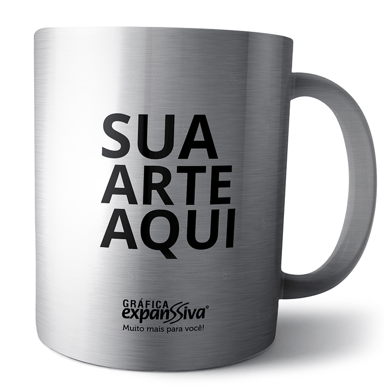 Caneca Prateada Personalizada
