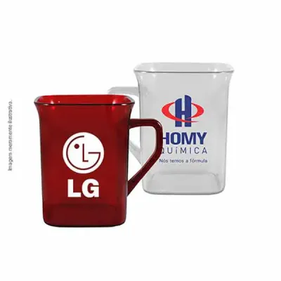 Caneca Quadrada 250ml Cristal