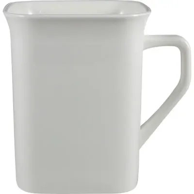 Caneca Quadrada Branco 250ml Plastico Premium