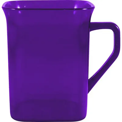 Caneca Quadrada Cristal Lilas 300ml Plastico