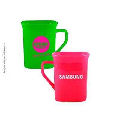 Caneca Quadrada Neon 250 ml