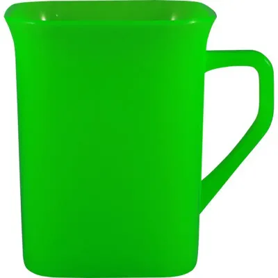 Caneca Quadrada Verde Neon 250ml Plastico