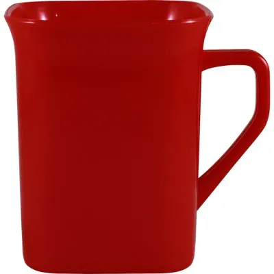 Caneca Quadrada Vermelho 250ml Plastico Premium