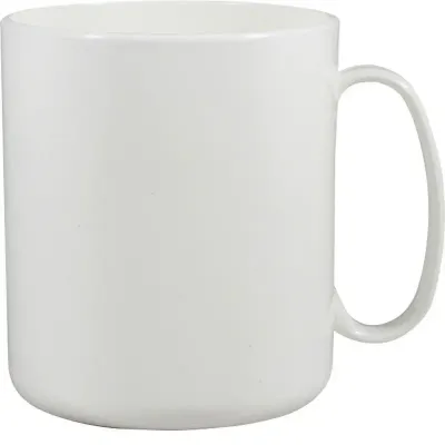 Caneca Redonda Branco 400ml Plastico Premium