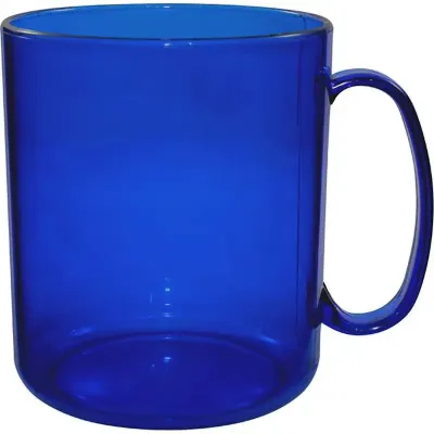 Caneca Redonda Cristal Azul 400ml Plastico
