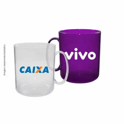 Caneca Redonda Cristal Color 300 ml