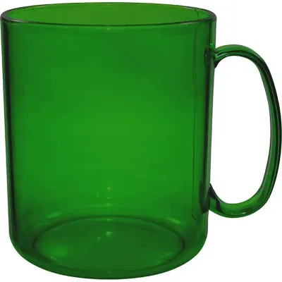 Caneca Redonda Cristal Verde 400ml Plastico