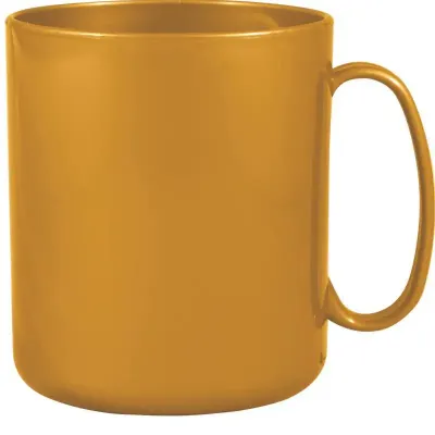 Caneca Redonda Dourado 400ml Plastico Premium