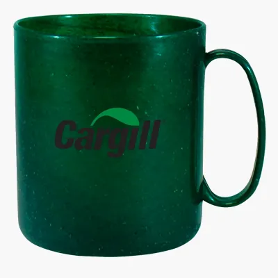 Caneca Redonda Fibra Madeira Verde 400ml