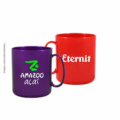 Caneca Redonda Metalizada 400ml