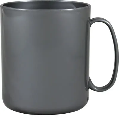 Caneca Redonda Prata 400ml Plastico Premium