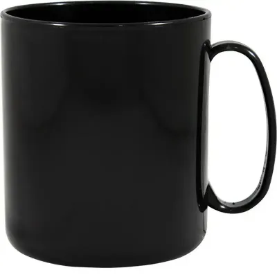 Caneca Redonda Preto 400ml Plastico Premium