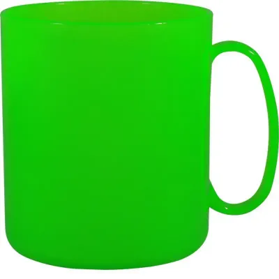Caneca Redonda Verde Neon 400ml Plastico Premium