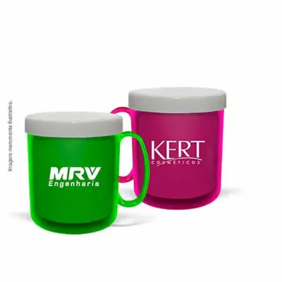 Caneca Termica Color 300ml Cristal Neon