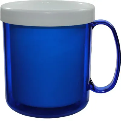 Caneca Termica Color Azul 300ml Plastico