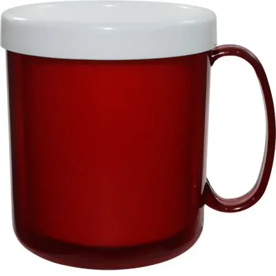 Caneca Termica Color Vermelho 300ml Plastico