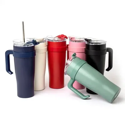 Caneca Termica Com Canudo 1 2l