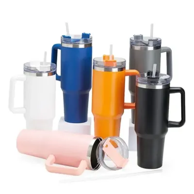 Caneca térmica com logotipo - opções de cores