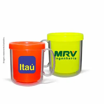 Caneca Termica Cristal Color Neon