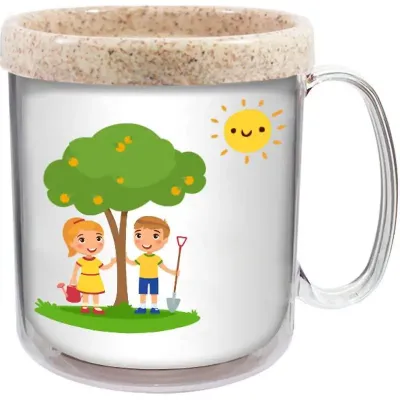 Caneca Termica Cristal Infantil 300ml Colorido