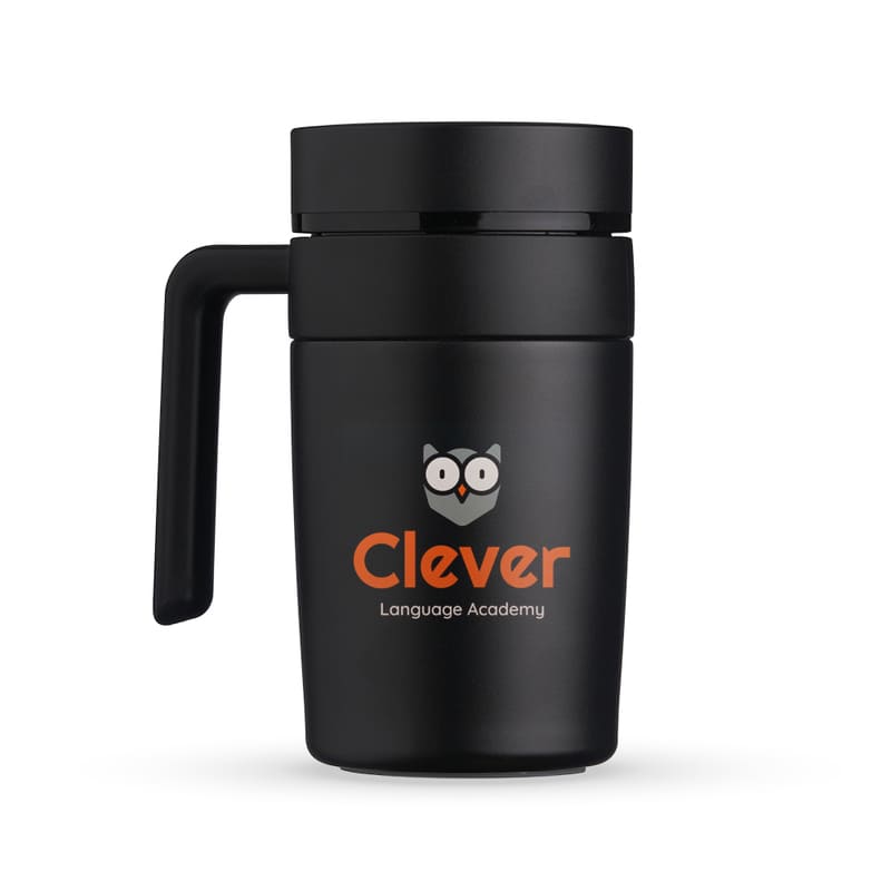 Caneca Térmica de Inox 500ml com Display de LED Personalizada