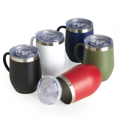 Caneca térmica de inox com capacidade de 350ml (várias cores)