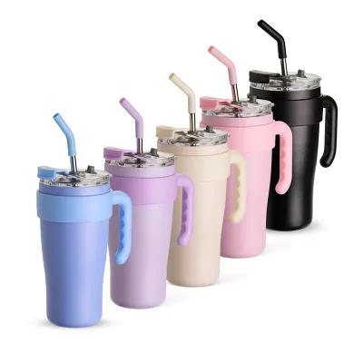 Caneca térmica em inox - opções de cores