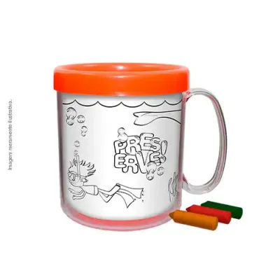 Caneca Termica Infantil Neon 300 ml
