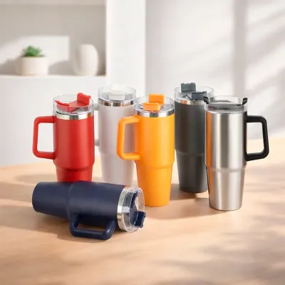 Caneca Termica Inox 304 900ml Personalizada Com Tampa