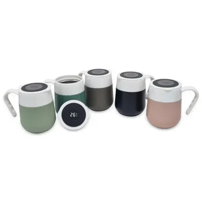 Caneca Termica Inox 500ml Com Display Led