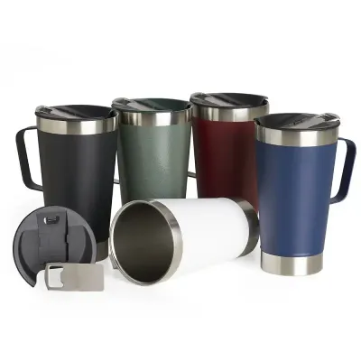 Caneca Termica Inox Com Abridor 500ml
