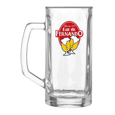 Caneca Vidro Personalizada Berna 500ml