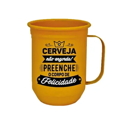 Canecao Aluminio 500ml Para Chopp Gelado