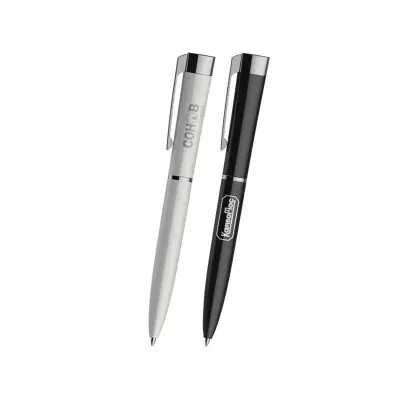 Caneta Com Corpo Metalico Brilhante
