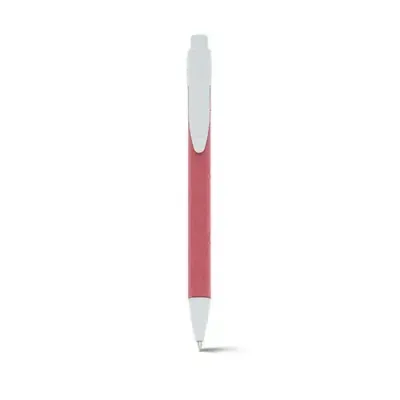 Caneta ecológica em papel kraft com clip plástico