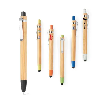 Caneta em Bambu Com Ponta Touch