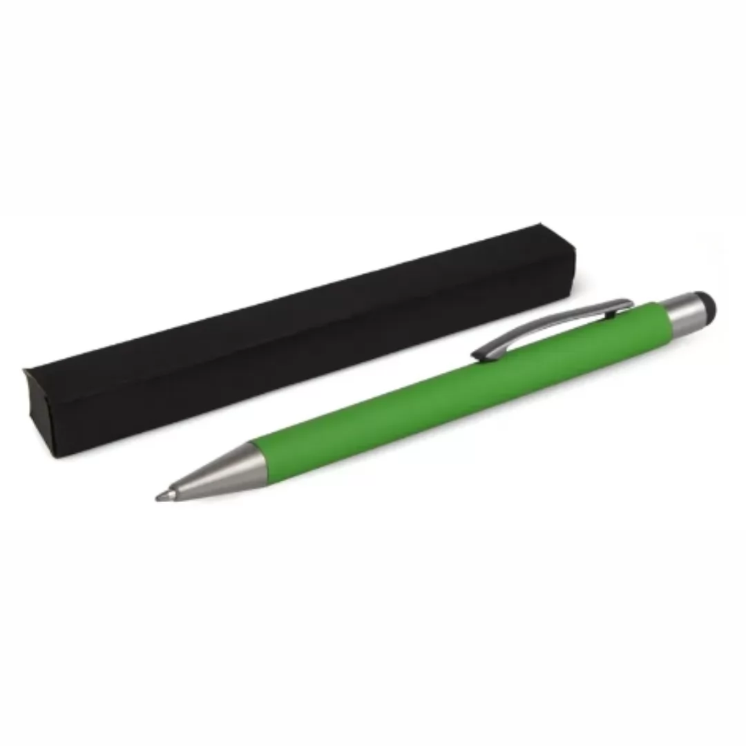 Caneta Esferográfica Em Alumínio Com Ponta Touch - Verde