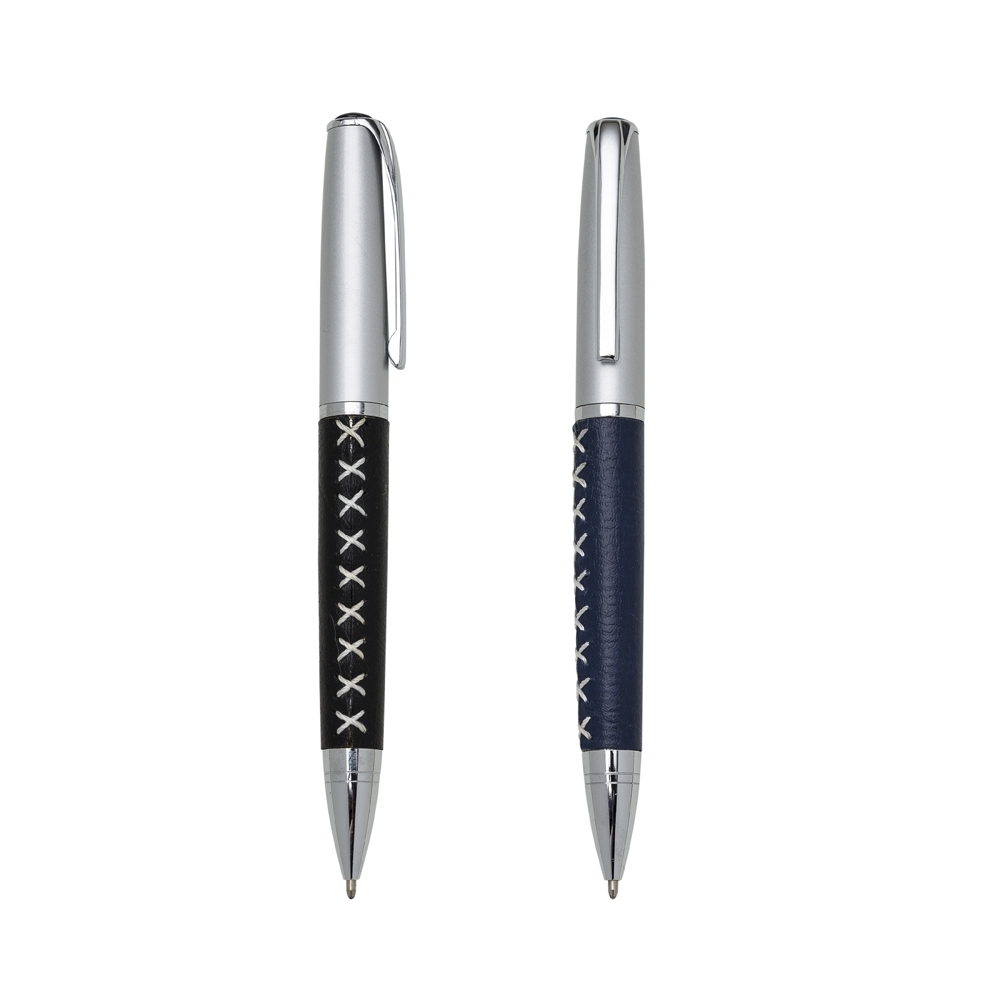 Caneta Metal com Couro Personalizada — foto 2