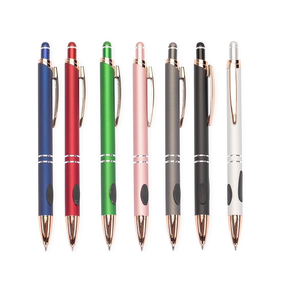 Caneta Metal Touch Emborrachada Personalizada-3