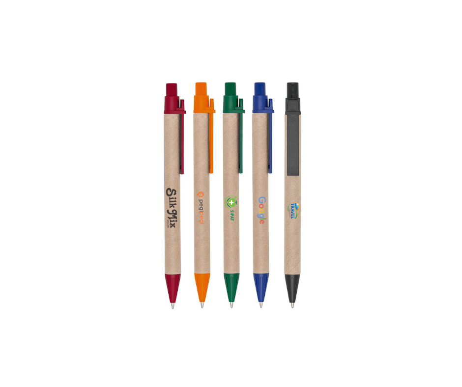 Caneta papelão ecológica • Personalizado