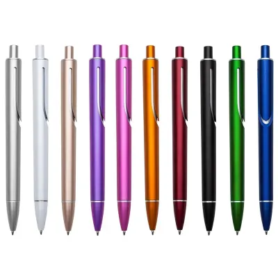 Caneta Personalizada Plastica Com Clique