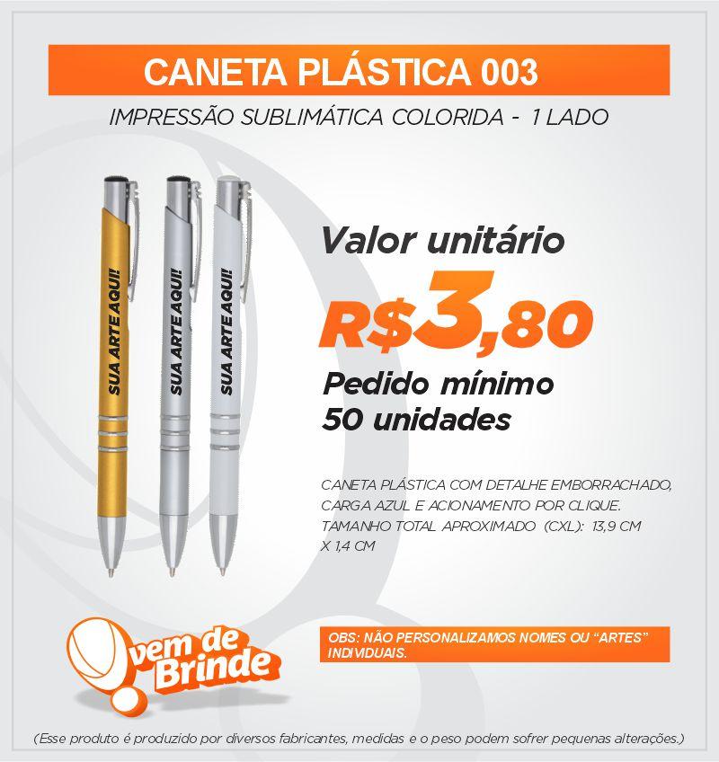 Caneta Plástica 003