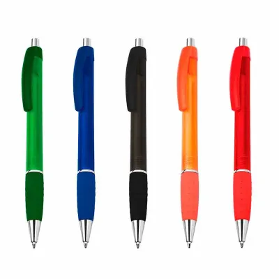 Caneta Plastica Colorida Personalizada