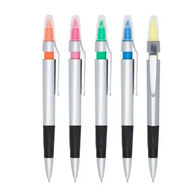 Caneta Plastica Esferografica e Marca Texto