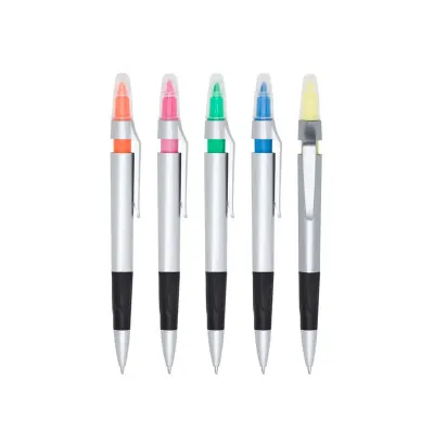 Caneta Plastica Marca Texto Personalizada