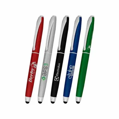 Caneta Plastica Roller Ball Com Ponteira Touch