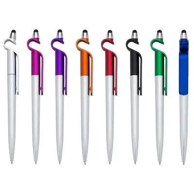 Caneta Plastica Touch Com Suporte