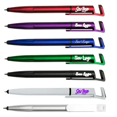 Caneta Plastica Touch Com Suporte